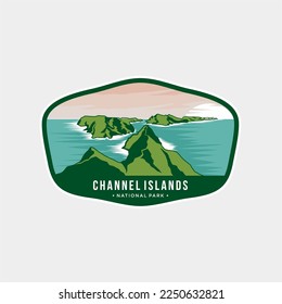 Illustration of logo patch emblem of Channel Islands National Park