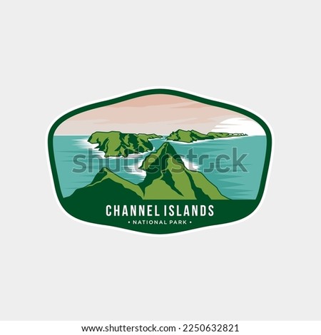 Illustration of logo patch emblem of Channel Islands National Park