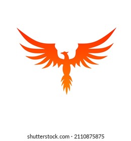 Illustration logo Phoenix bird logo spreading wings