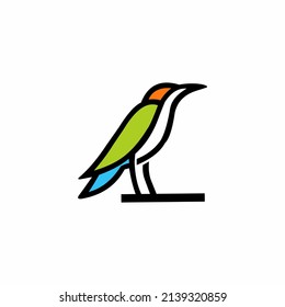 illustration logo raven icon templet