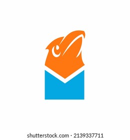illustration logo raven icon templet