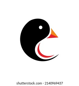 illustration logo raven icon templet 