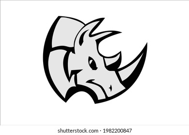 illustration logo or rhino head icon