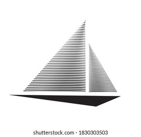 illustration logo sail for web design