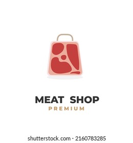 Illustration logo of a shop selling meat