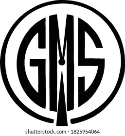 illustration of logo symbol GMS in vector