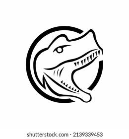 illustration logo t rex icon templet image