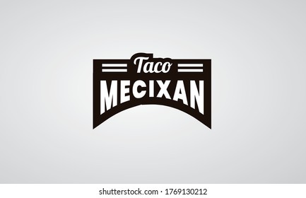 Illustration Logo Taco Food Mexican Fast Stock Vector (Royalty Free ...