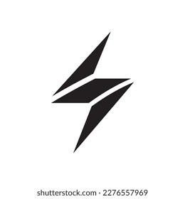 illustration of logo thunder origami.