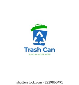 illustration logo trash bin vector template