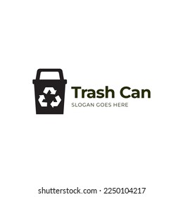 plantilla de vector de papelera de logotipo de ilustración