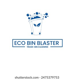 illustration logo trash bin vector design. trash bin logo 