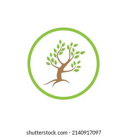 logotipo de ilustración de plantilla de diseño de árbol