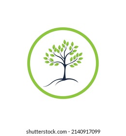 illustration logo of tree design template