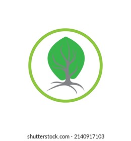 illustration logo of tree design template