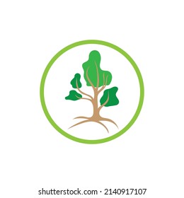 logotipo de ilustración de plantilla de diseño de árbol