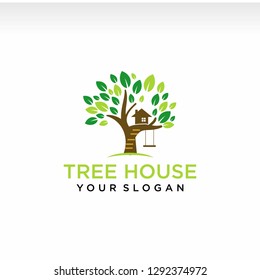 illustration logo for tree house