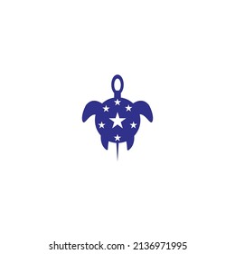 illustration logo turtle animal templet