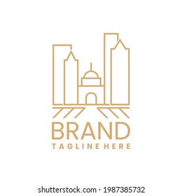 Illustration Logo Vector graphic of Building. Perfect for Construction, Building, Real Estate  Mortgage brands.