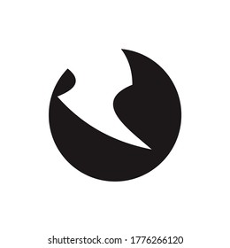 Gráfico vectorial del logotipo de ilustración de Círculo con Cuchilla. Bueno para productos, empresas, etc