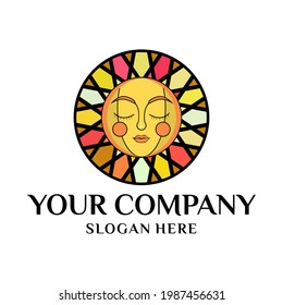 Illustration Logo Vector graphic of Cute Moon. Perfect for Art and Design, Beauty SPA,   brands or companies.