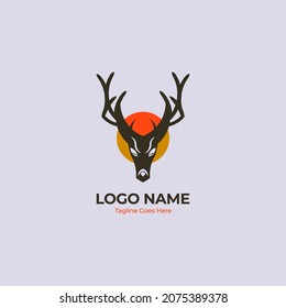Illustration logo vector graphic of deer  animal, simple, unique