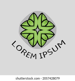 Illustration logo vector of graphic green leaf elegant gradient good for brand,product business 