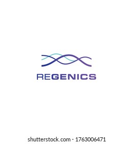 illustration logo vector graphic of human genetics, good for the science logo