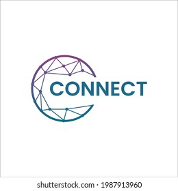 Ilustración Gráfico vectorial del logotipo inicial C y Connect. Perfecto para Tecnología, Medicina, Marcas o Compañía.