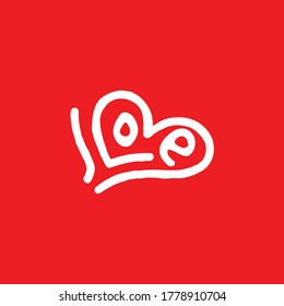 illustration logo vector graphic of love text