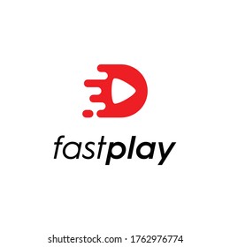 illustration logo vector graphic of video with speed, good for social media logos