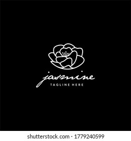 Illustration Logo Vector Graphics Of Flower Jasmine, Good For Beauty Logo