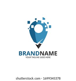 Illustration logo vector of pencil technology or electronic learning