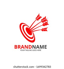 Illustration Logo-Vektorillustration des roten Pfeilers