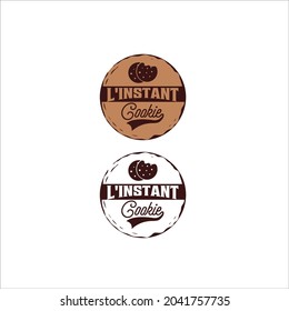 Illustration logo vintage cookie cake butter vector design emblem label icon graphic chocolate food cheff pastry free download dough graphic silhouette instant bakery delicious biscuit brown chip