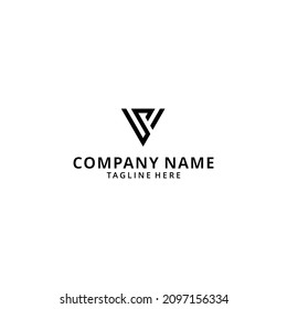 logotipo de ilustración vs,vector de diseño de sv 