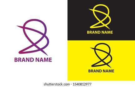 Illustration of logos with abstract shapes and made with a line style
