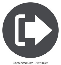 Illustration of logout circle icon concept