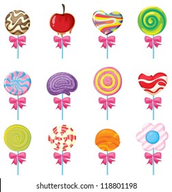 illustration of lollies on a white background