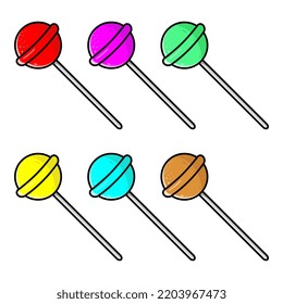 illustration of Lollipop Candy icon