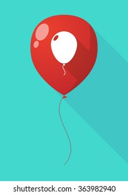 Illustration of a long shadow balloon with a balloon