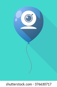 Illustration Of A Long Shadow Balloon With A Web Cam