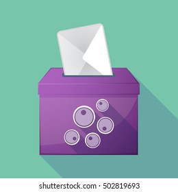 Illustration of a long shadow ballot box with oocytes