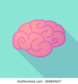 Illustration of a long shadow brain 