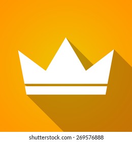 Illustration of a long shadow crown icon
