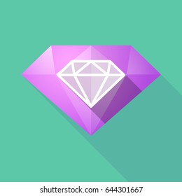 Illustration of a long shadow diamond with a diamond