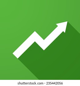 Illustration of a long shadow icon with a graph
