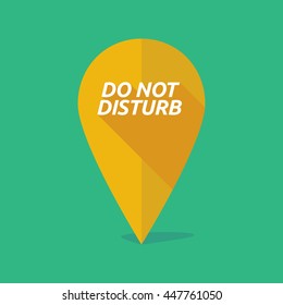 Illustration of a long shadow map mark with    the text DO NOT DISTURB