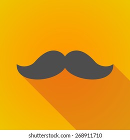 Illustration Of A Long Shadow Moustache Icon