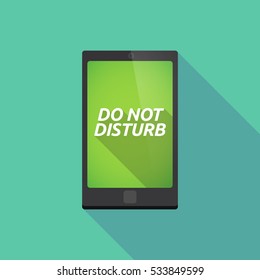 Illustration Of A Long Shadow Smart Phone With    The Text DO NOT DISTURB